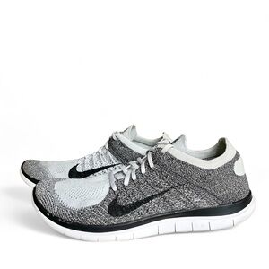 Nike Free 4.0 Flyknit Black Fog Running Shoe Sneaker 631053-010 Mens Size US 13